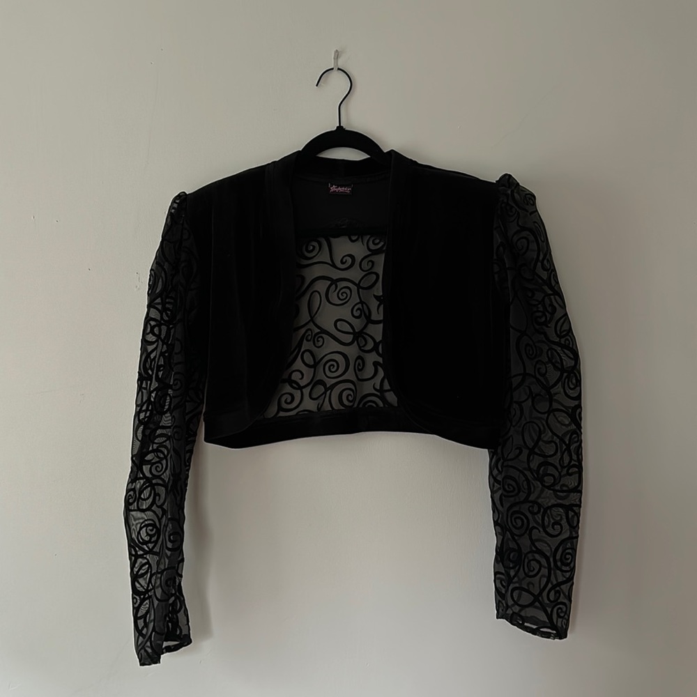 Fredericks of Hollywood back velvet blazer